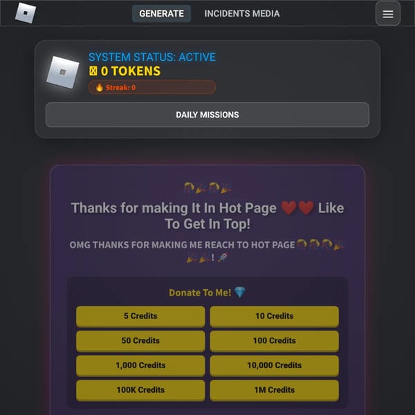 Roblox Incident Generator 2.0 but