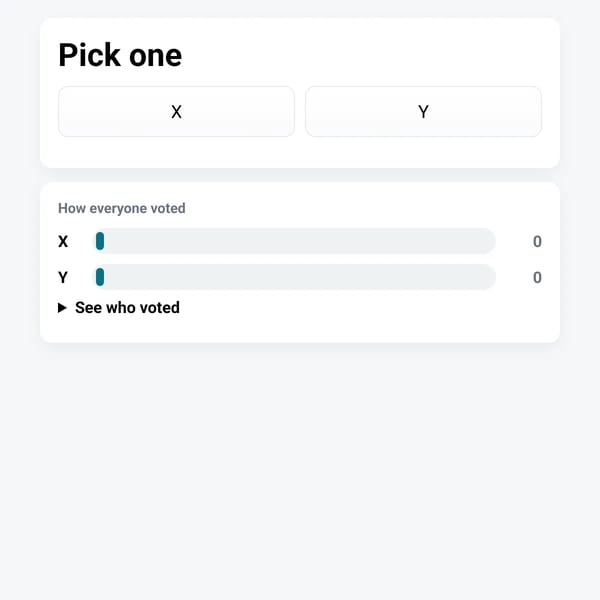 X or Y — Vote