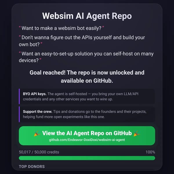 Websim Coder Bot Repo Public Release
