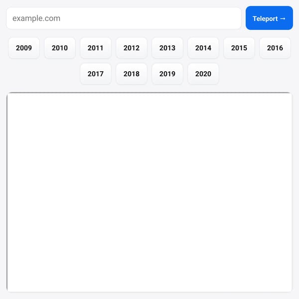 Website Year Teleporter