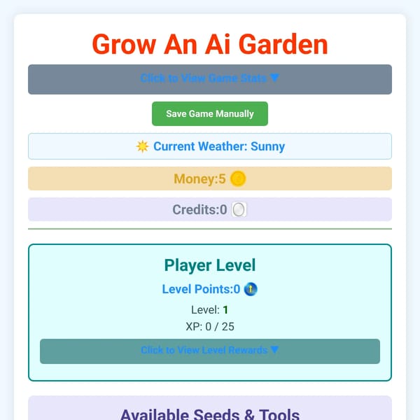 Grow An Ai Garden [Leveling]