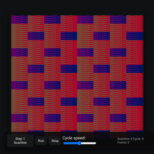 Ricoh 2C02 PPU + 2KB RAM Emulator
