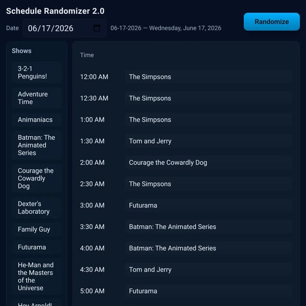 Schedule Randomizer 2.0 (DEAD, go to 3.0)