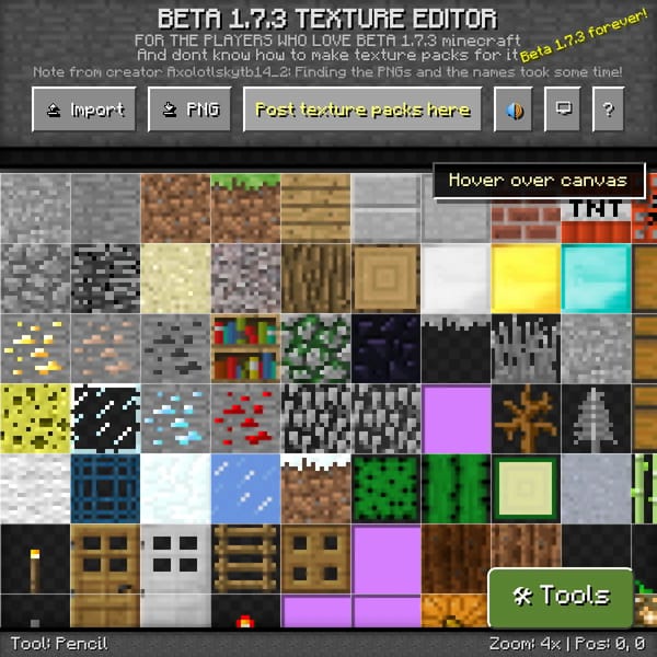 Beta 1.7.3 Terrain Editor