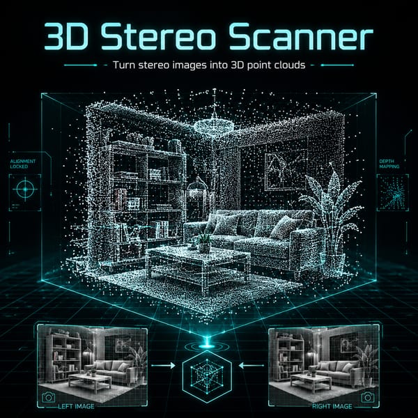 Two-Shot Stereo 3D Scanner