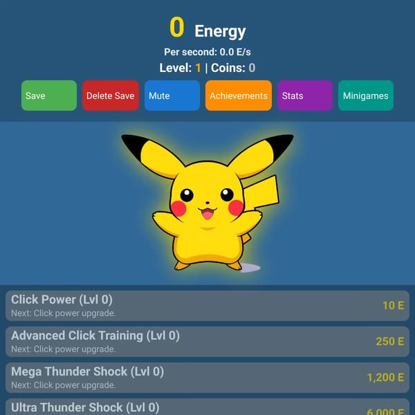 Pikachu Clicker