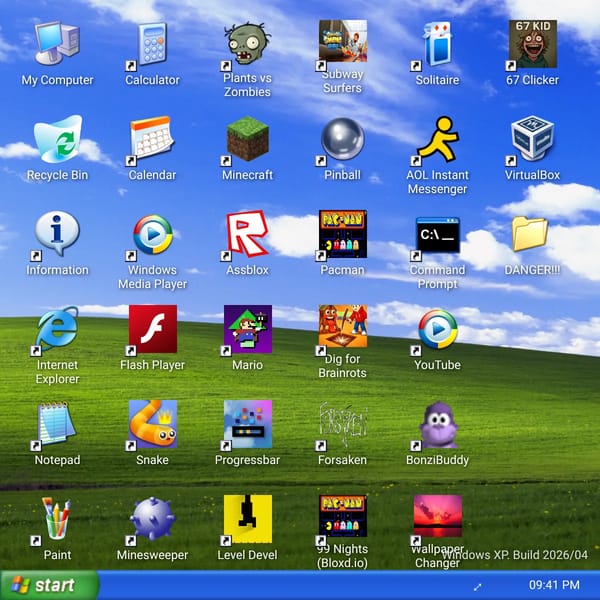 windows xp but its not normal