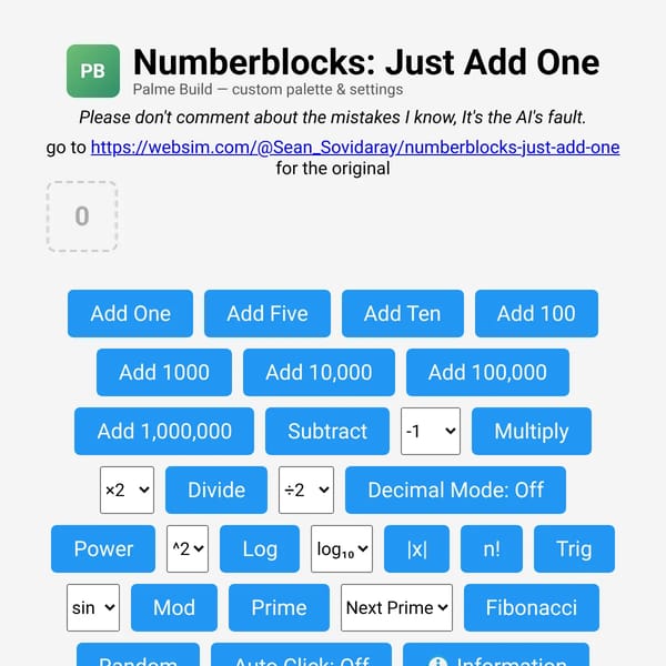 Numberblocks: Just Add One