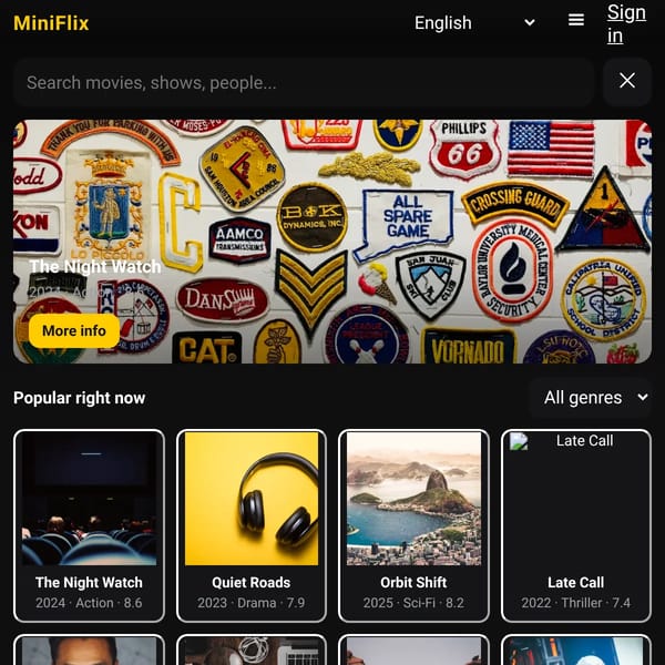 MiniFlix — Browse