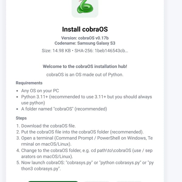 cobraOS Download