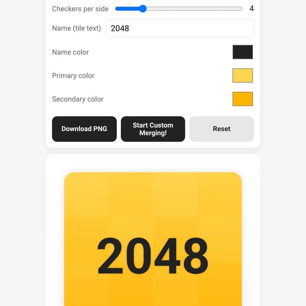 Custom 2048 Tile Maker