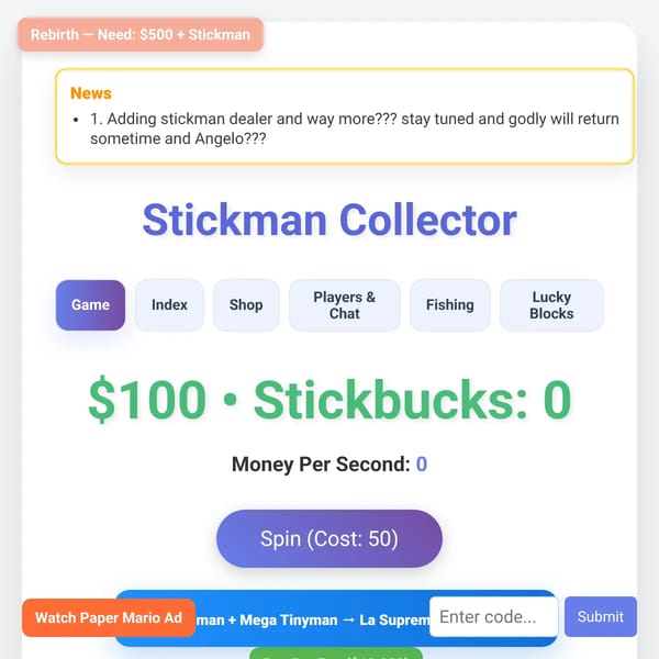 Stickman Lottery [AngeloNite UPDATE SOON]!
