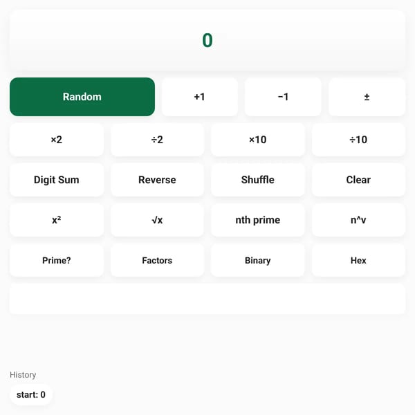 Interact with numbers