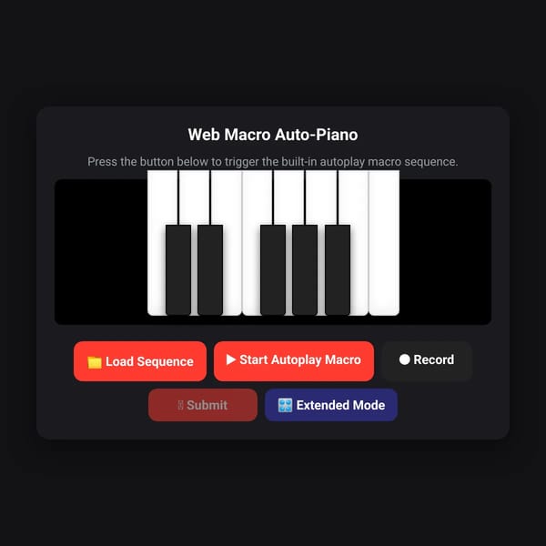 Web AI Piano & Autoplay Macro