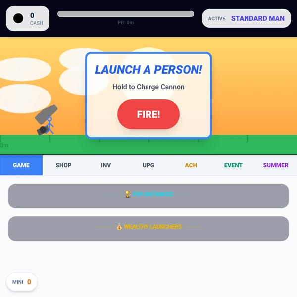 Launch a Person Simulator (summer event)