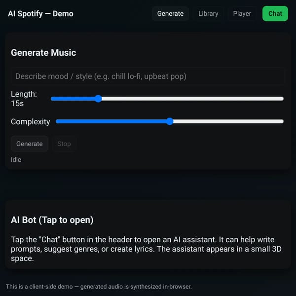 AI Spotify (Demo)