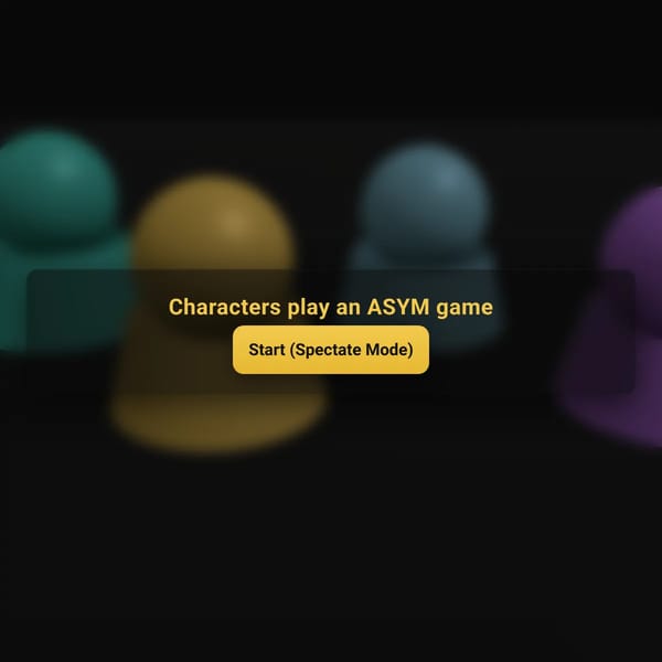 Characters play an ASYM game