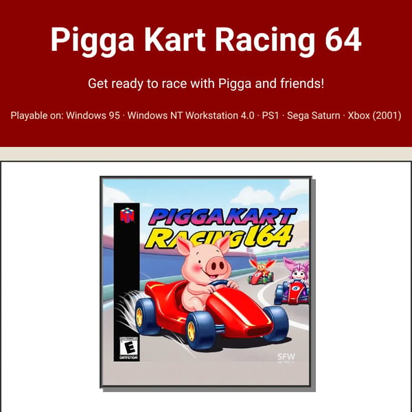 Pigga Kart Racing 64