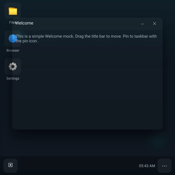 Win11-like Mobile Mock