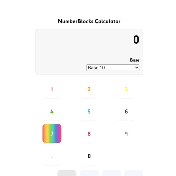 NumberBlocks Calculator