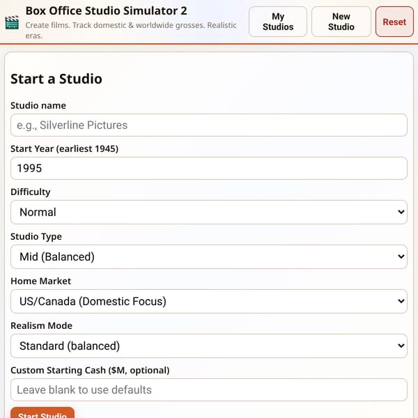 Box Office Studio Simulator 3