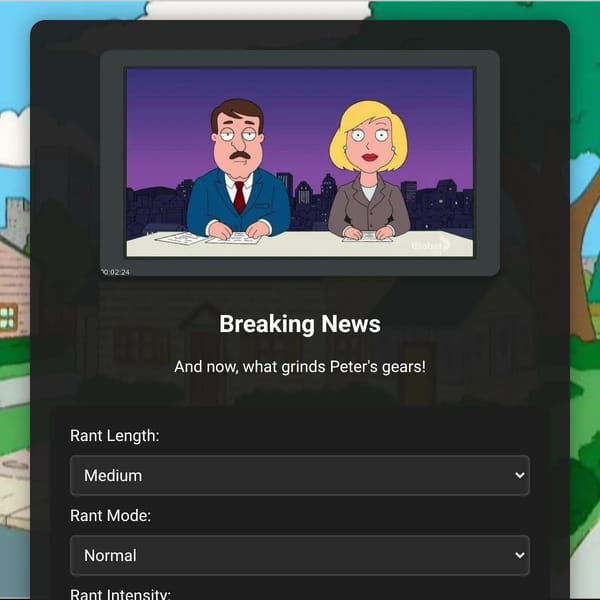 Peter Griffin Rant Generator V2