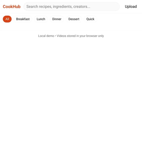 CookHub — Food Video Feed