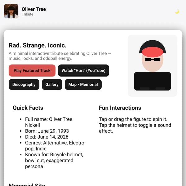 Oliver Tree — Tribute