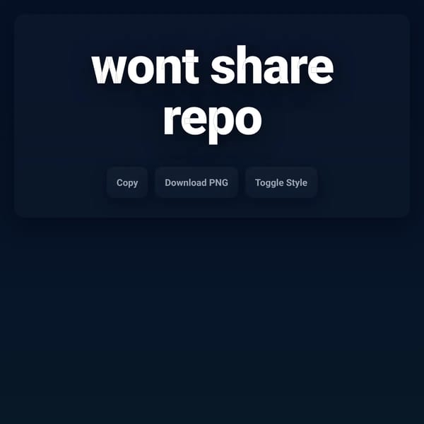 wont share repo