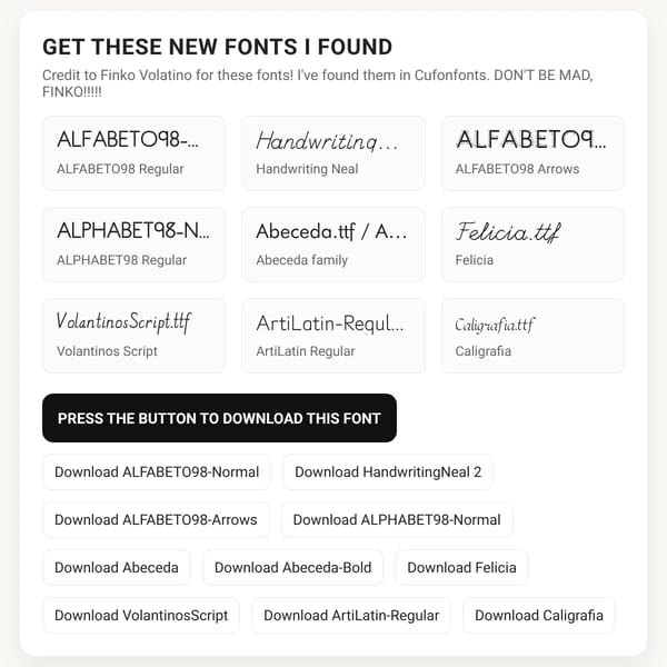 DOWNLOAD THESE FONTS!