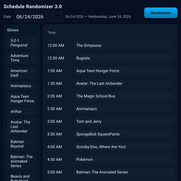 Schedule Randomizer 3.0 (DEAD, go to 4.0)