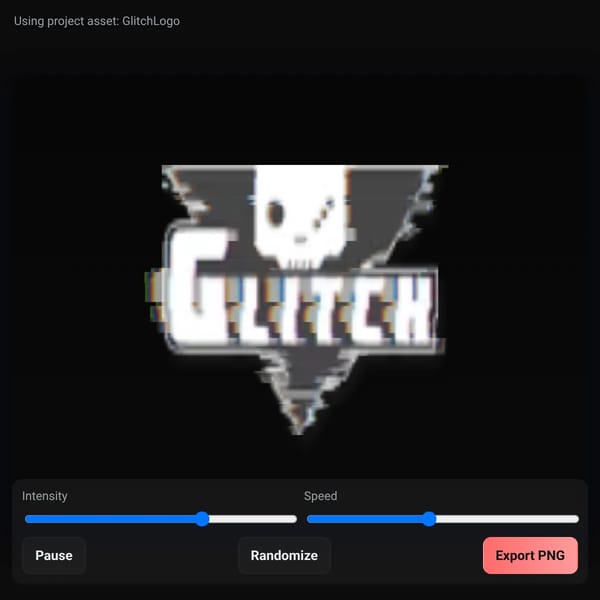 Glitch logo intro maker
