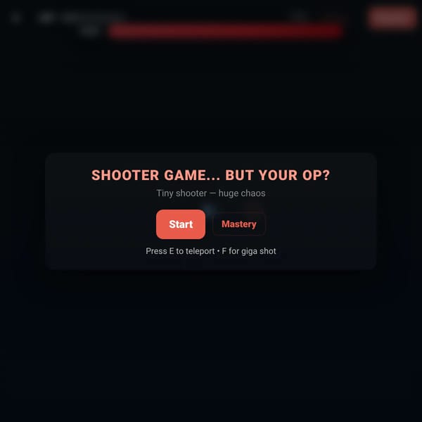 shooter game... but your op?