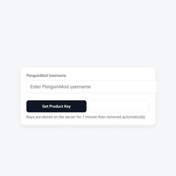 Product Key (PenguinMod)