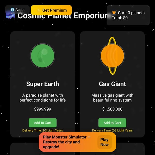 Cosmic Planet Emporium