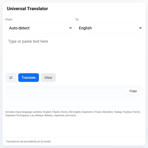Universal Translator