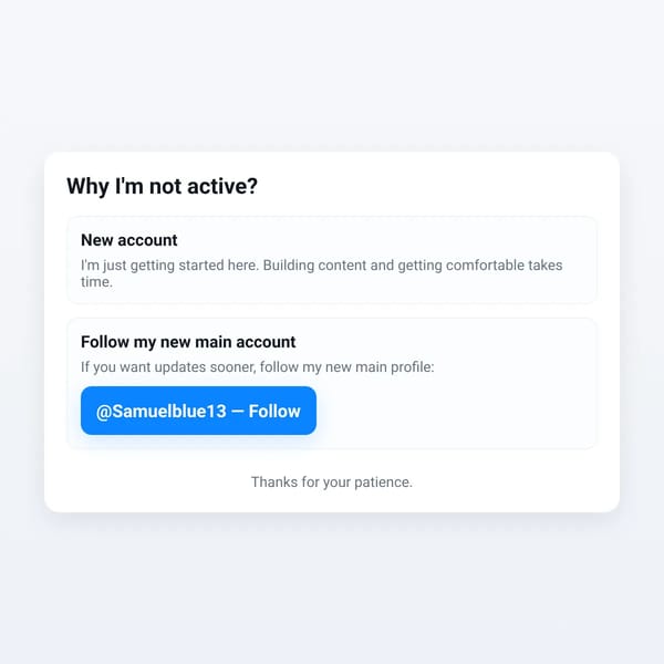 Why I'm not active?