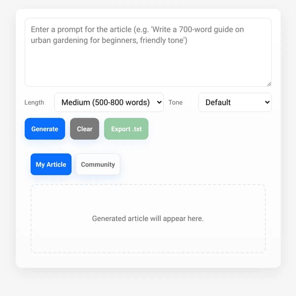 AI Article Writer