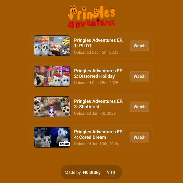 ALL Pringles Adventures Episodes! (Made by N0l3tSky)