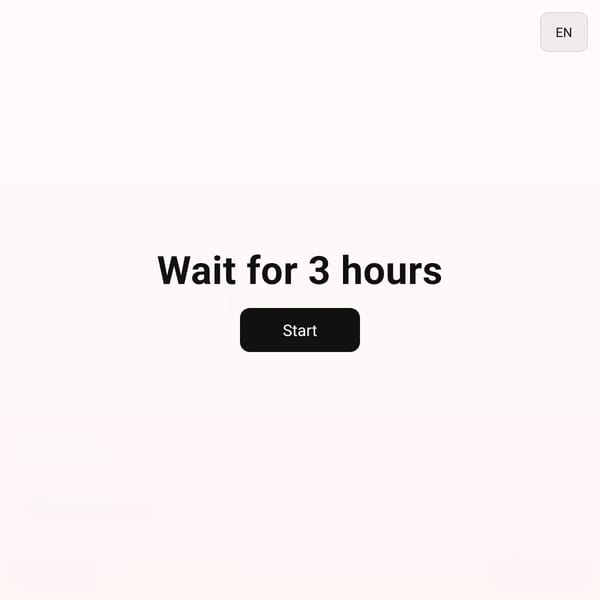 Wait for 3 hours