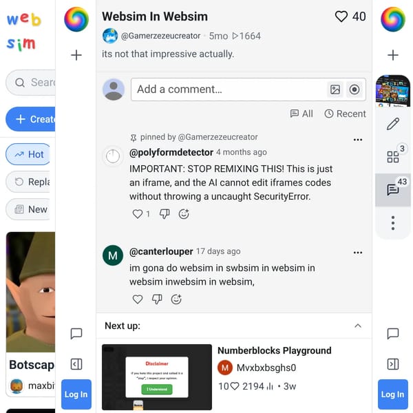 Websim In Websim ( and Websim)