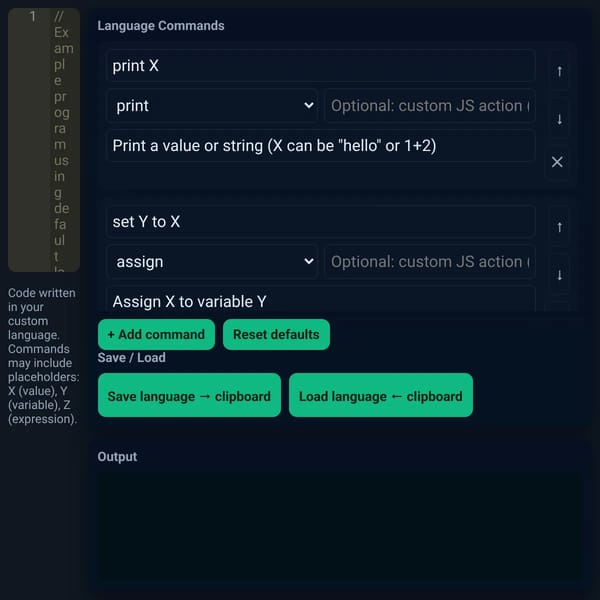 Custom Language Runner