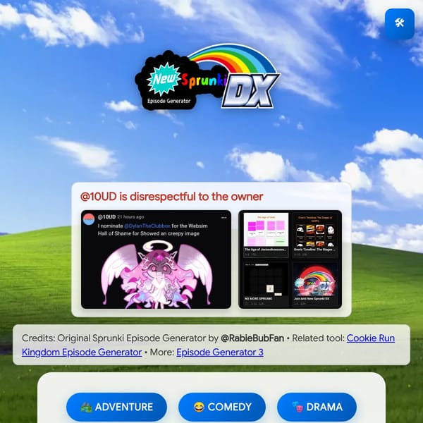 Sprunki Episode Generator Deluxe Brought Back!!!!