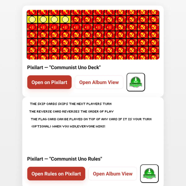Communist Uno Deck & Rules
