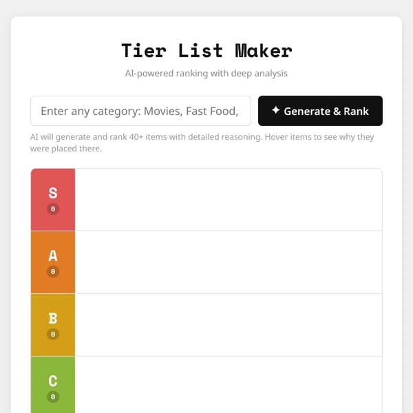 Tier List Maker