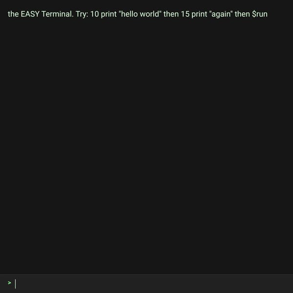 The E.A.S.Y terminal (alpha)
