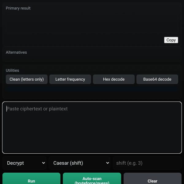 Cipher Toolkit