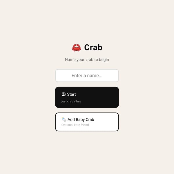 Your pet crab