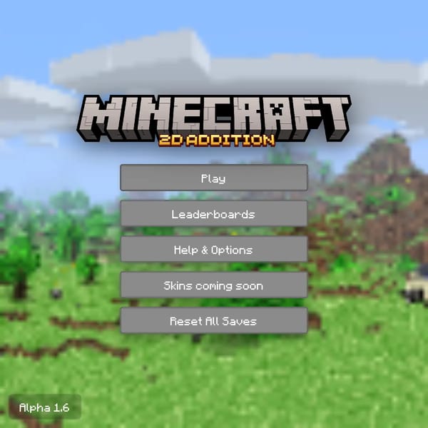 2D Minecraft alpha 1.6