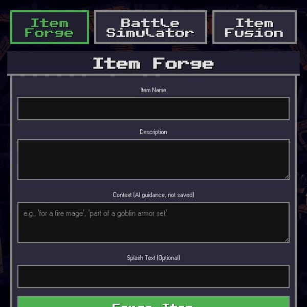 AI RPG Item Shop